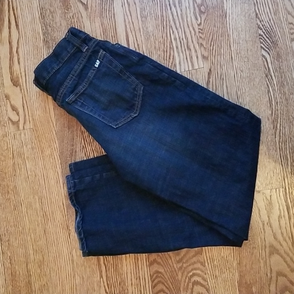 (10) GAP Youth Dark Wash 100% Cotton Denim Bootcut Jeans Contemporary